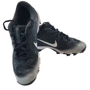Nike Diamond Fastflex Baseball Cleats, Youth 4.5, Black, Gray, & White, EUC